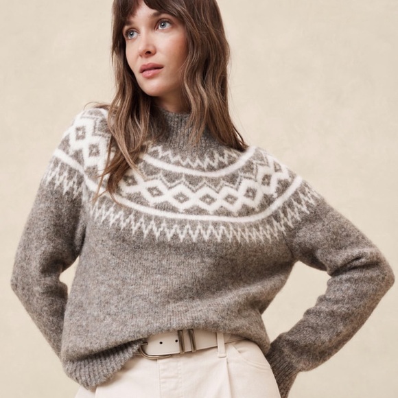 Banana Republic Sweaters - Banana Republic Fair Aisle Mock Neck Wool Blend Sweater